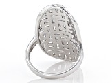 Pre-Owned White Cubic Zirconia Rhodium Over Sterling Silver Ring 5.41ctw