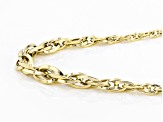 Pre-Owned 10K Yellow Gold 7.65MM-3.48MM Graduated Interlock Oval Chain 17 Inch Necklace