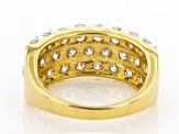 Pre-Owned Moissanite 14k Yellow Gold Over Silver Wide Band Ring 2.50ctw DEW.