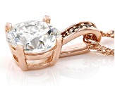 Pre-Owned Fabulite Strontium Titanate and champagne diamond 18k rose gold over silver pendant 2.63ct