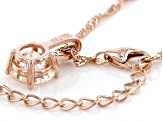 Pre-Owned Fabulite Strontium Titanate and champagne diamond 18k rose gold over silver pendant 2.63ct