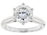 Pre-Owned Moissanite Inferno cut Platineve ring 3.08ct DEW.