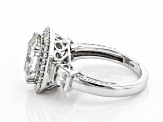 Pre-Owned MOISSANITE  PLATINEVE RING 5.29CTW DEW