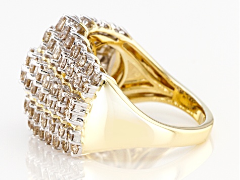 Pre-Owned Candlelight Diamonds™ 10K Yellow Gold Pyramid Ring 2.00ctw