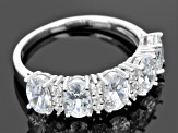 Pre-Owned Cubic Zirconia Rhodium Over Sterling Silver Ring 4.65ctw