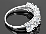 Pre-Owned Cubic Zirconia Rhodium Over Sterling Silver Ring 4.65ctw