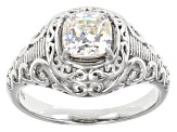 Pre-Owned Strontium Titanate rhodium over sterling silver ring 1.35ct.