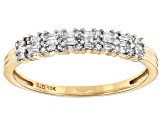 Pre-Owned White Diamond 10k Yellow Gold Band Ring 0.20ctw