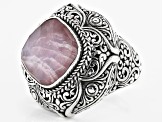 Pre-Owned Pink Tourmaline Triplet Silver Ring 6.49ct