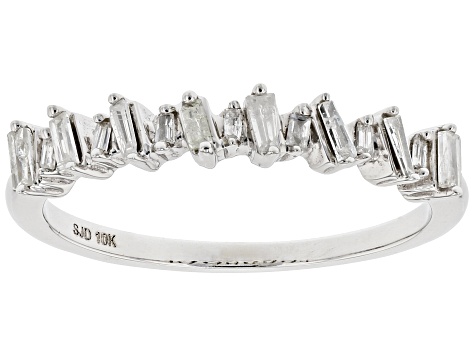 Pre-Owned White Diamond 10k White Gold Band Ring 0.25ctw