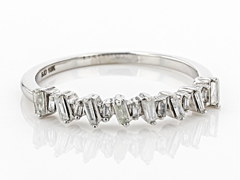 Pre-Owned White Diamond 10k White Gold Band Ring 0.25ctw