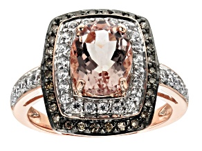 Pre-Owned Pink Cor De Rosa™ Morganite 10k Rose Gold Ring 1.82ctw