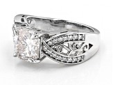 Pre-Owned Moissanite Inferno cut Platineve ring 3.12ctw DEW.