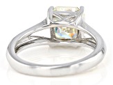 Pre-Owned Strontium Titanate rhodium over sterling silver ring 2.40ct