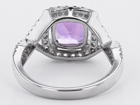 Pre-Owned Purple Amethyst Rhodium Over Sterling Silver Ring 2.34ctw