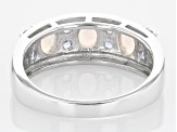 Pre-Owned Multicolor Ethiopian Rhodium Over Silver Band Ring .95ctw