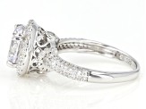 Pre-Owned White Cubic Zirconia Rhodium Over Sterling Silver Ring 6.50ctw