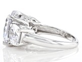 Pre-Owned White Cubic Zirconia Platinum Over Sterling Silver Ring 17.80ctw
