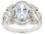 Pre-Owned White Cubic Zirconia Platinum Over Sterling Silver Ring 4.93ctw