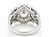Pre-Owned White Cubic Zirconia Platinum Over Sterling Silver Ring 4.93ctw