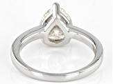 Pre-Owned Strontium Titanate rhodium over sterling silver ring 3.00ct.