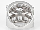 Pre-Owned White Cubic Zirconia Platinum Over Sterling Silver Ring 15.72ctw