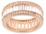 Pre-Owned White Cubic Zirconia 18K Rose Gold Over Sterling Silver Band