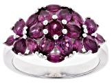 Pre-Owned Purple Rhodolite Rhodium Over Sterling Silver Ring 2.54ctw