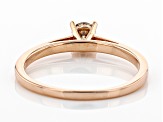 Pre-Owned Champagne Diamond 10K Rose Gold Solitaire Ring 0.25ctw