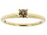 Pre-Owned Champagne Diamond 10K Yellow Gold Solitaire Ring 0.25ctw