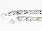 Pre-Owned White Cubic Zirconia Platineve Bracelet 24.10ctw