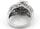 Pre-Owned White Cubic Zirconia Rhodium Over Sterling Silver Ring 5.33ctw