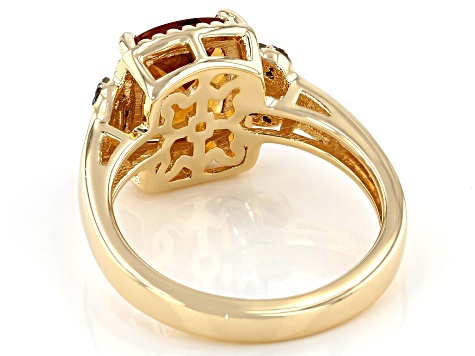 Pre-Owned Orange Citrine 18k Yellow Gold Over Sterling Silver Ring 2.41ctw