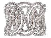 Pre-Owned White Diamond Rhodium Over Sterling Silver Ring 1.50ctw