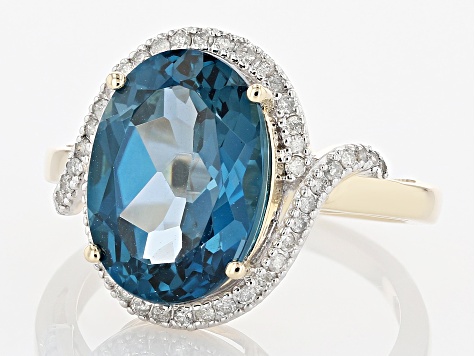 Pre-Owned London Blue Topaz 14k Yellow Gold Ring 6.69ctw