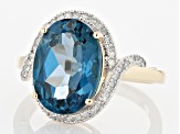 Pre-Owned London Blue Topaz 14k Yellow Gold Ring 6.69ctw