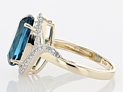 Pre-Owned London Blue Topaz 14k Yellow Gold Ring 6.69ctw