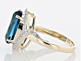 Pre-Owned London Blue Topaz 14k Yellow Gold Ring 6.69ctw