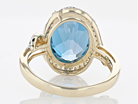 Pre-Owned London Blue Topaz 14k Yellow Gold Ring 6.69ctw