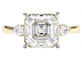 Pre-Owned Moissanite 14k Yellow Gold Ring 4.38ctw DEW.