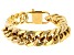 Pre-Owned Gold Tone Mens Curb Link Chain Bracelet