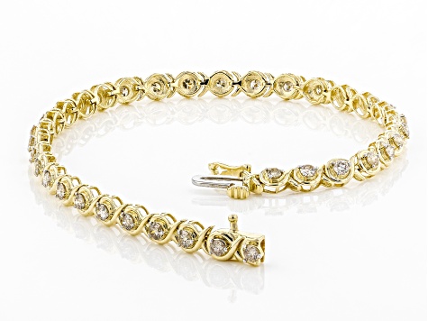 Pre-Owned Candlelight Diamonds™ 10k Yellow Gold Tennis Bracelet 2.00ctw
