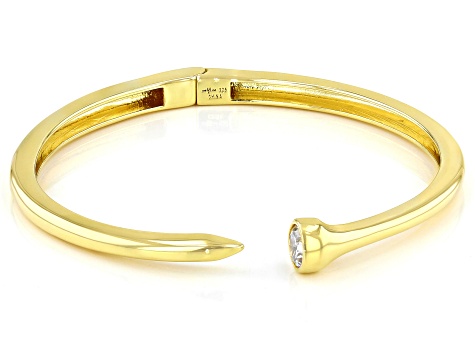 Pre-Owned White Cubic Zirconia 18K Yellow Gold Over Sterling Silver Bracelet 1.30ctw