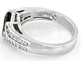 Pre-Owned Green Chrome Diopside Rhodium Over Sterling Silver Ring 2.08ctw