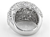 Pre-Owned White Cubic Zirconia Rhodium Over Sterling Silver Ring 3.13ctw