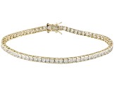 Pre-Owned White Cubic Zirconia 14k Yellow Gold Over Sterling Silver Bracelet 9.60ctw