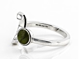 Pre-Owned Connemara Marble  Silver Sun & Moon Ring