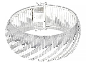 Pre-Owned Sterling Silver Domed Cleopatra Bracelet