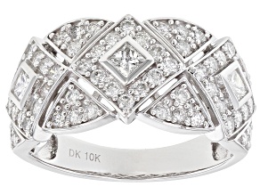 Pre-Owned White Diamond 10K White Gold Ring 1.06ctw