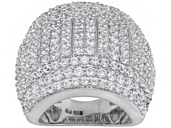 Picture of Pre-Owned Cubic Zirconia Silver Ring 5.42ctw